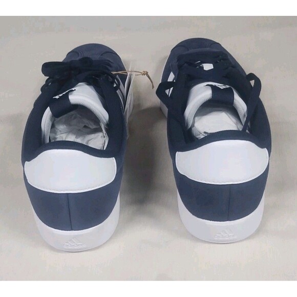 adidas VL Court 3.0 Navy Blue/White Suede Low Men\'s Size 10.5 ID6275 New In Box main image 6